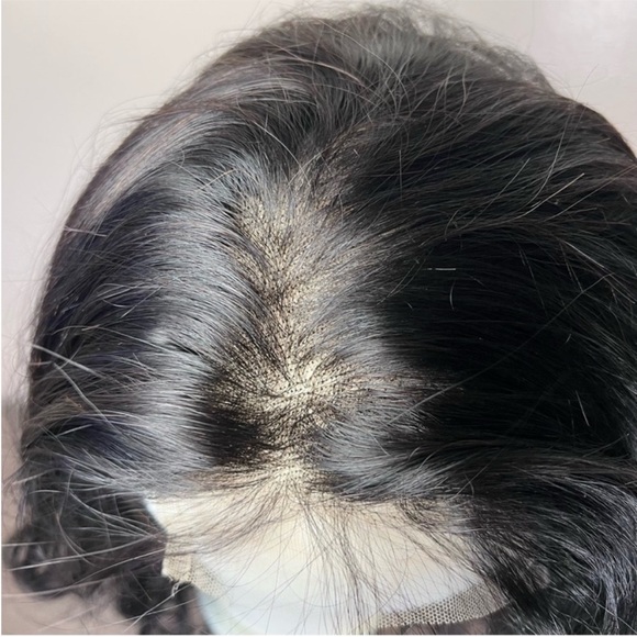 Natural Black Remy Human Hair Lace Front 22 Inch Body Wave Wig - Picture 10 of 15